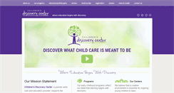 Desktop Screenshot of childrensdiscoverycentersc.com